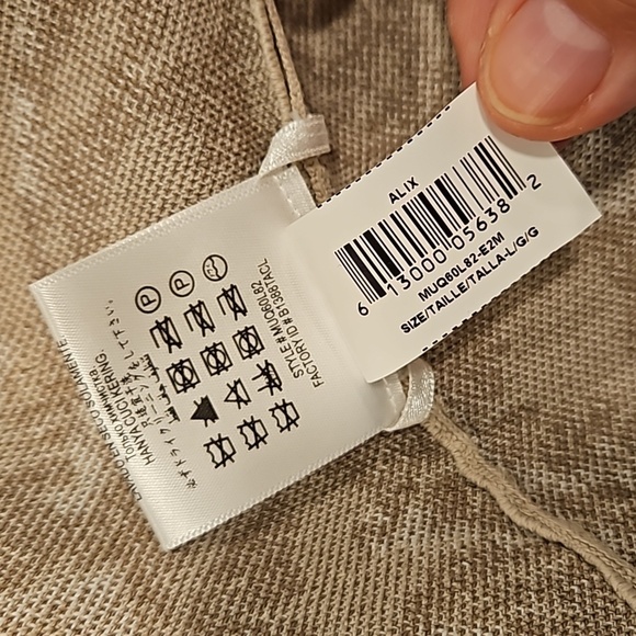 💕BCBGMAXAZRIA💕 Alix Jacquard Dress Light Stone Floral Tapestry Large NWT - Picture 16 of 16